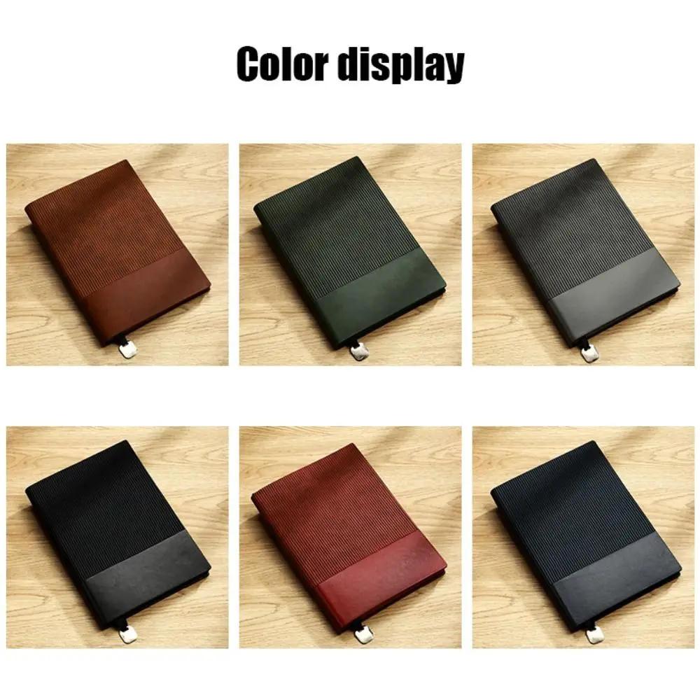 

200 Page A5 Notebook Taking Notes Word Book Leather Notebook Vertical Pattern Silk Ribbon Bookmark Journals Diary Notebook