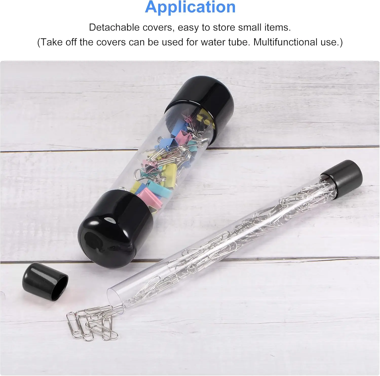 

10 шт. прозрачная трубка для хранения 23x25 мм, маленькая пластиковая круглая трубка с крышками, жесткий контейнер для бутылок 300 мм/12 дюймов для хранения предметов