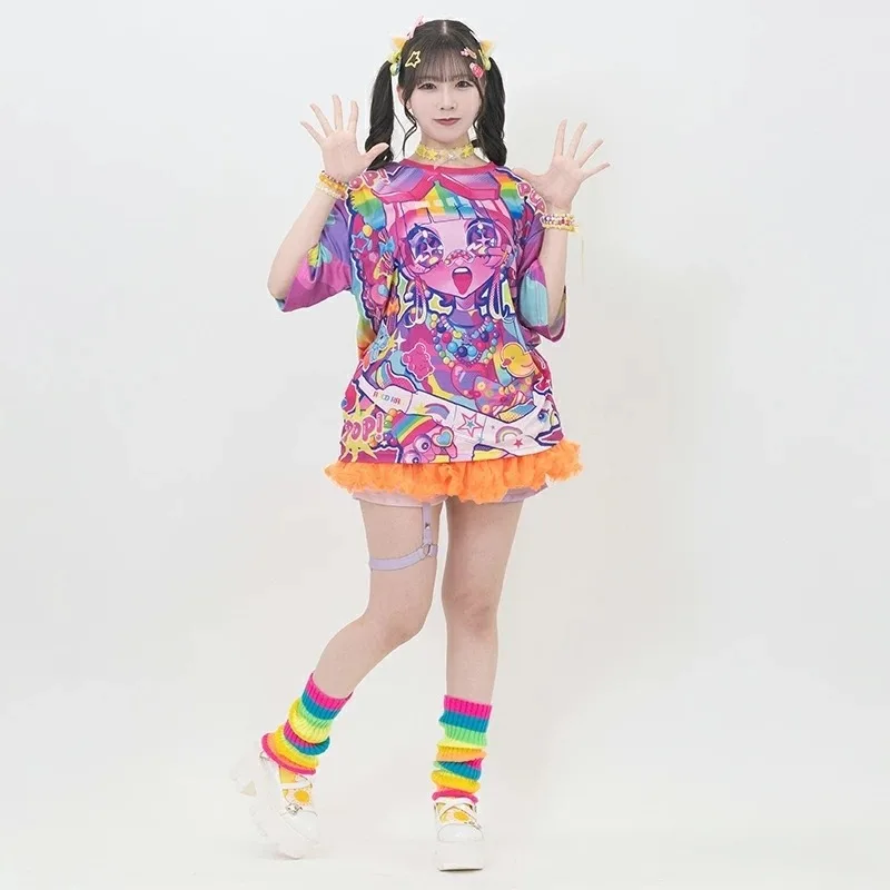 نمط جديد ثلاثية الأبعاد مطبوعة تأثيث المنزل لطيف نمط Y2K الرياضة موضة تي شيرت المرأة قصيرة الأكمام موضة لطيف فتاة تي شيرت