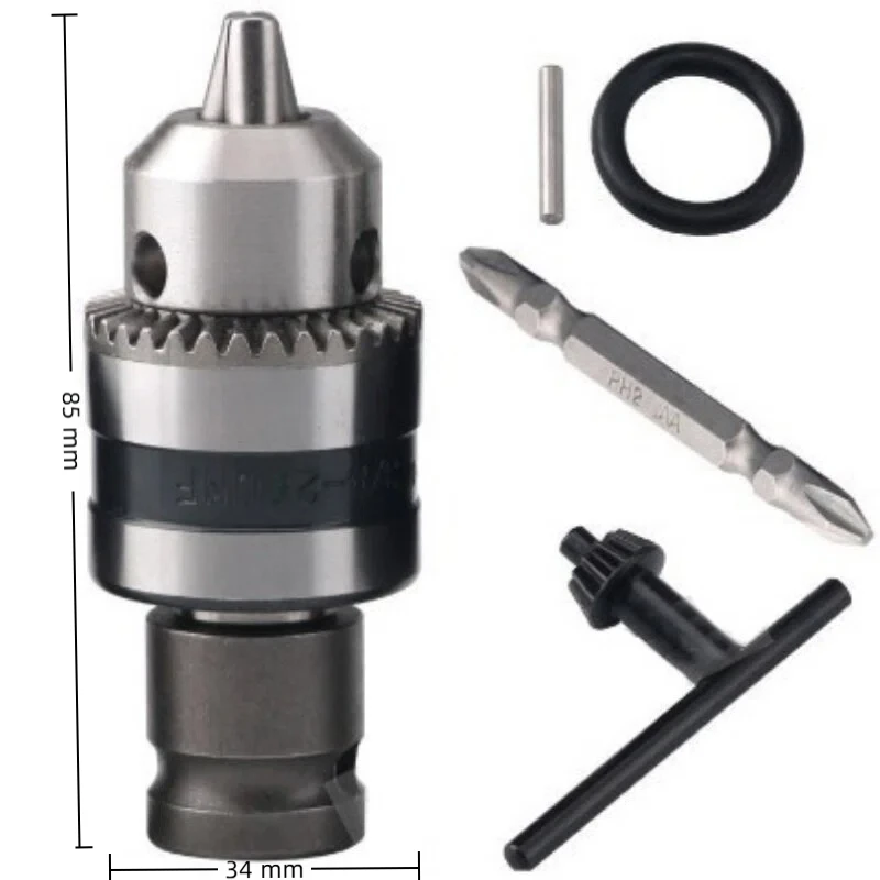 Electric Drill Chuck Impact Driver Bits Chuck Conversion SDS Handle  Fixture Head Chuck Set Socket Adapter With Chuck Key