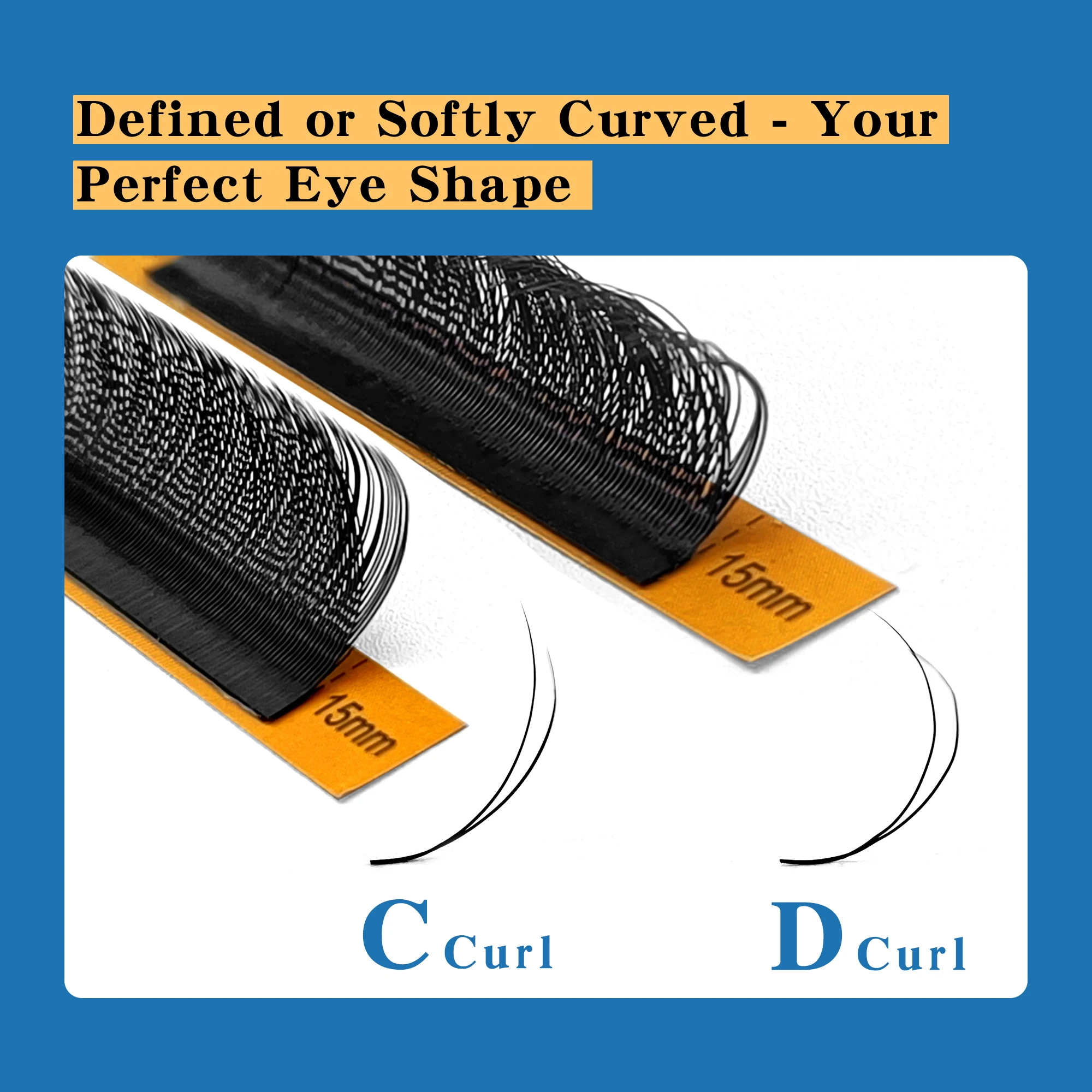 LAKANAKU YY-Form 8-15mix Schwarze Wimpern 0,07mm Faux Mink C/D Curl Natürliche Weiche Brasilianische Vorgefertigte Volumen-Wimpernverlängerung – Detail 3