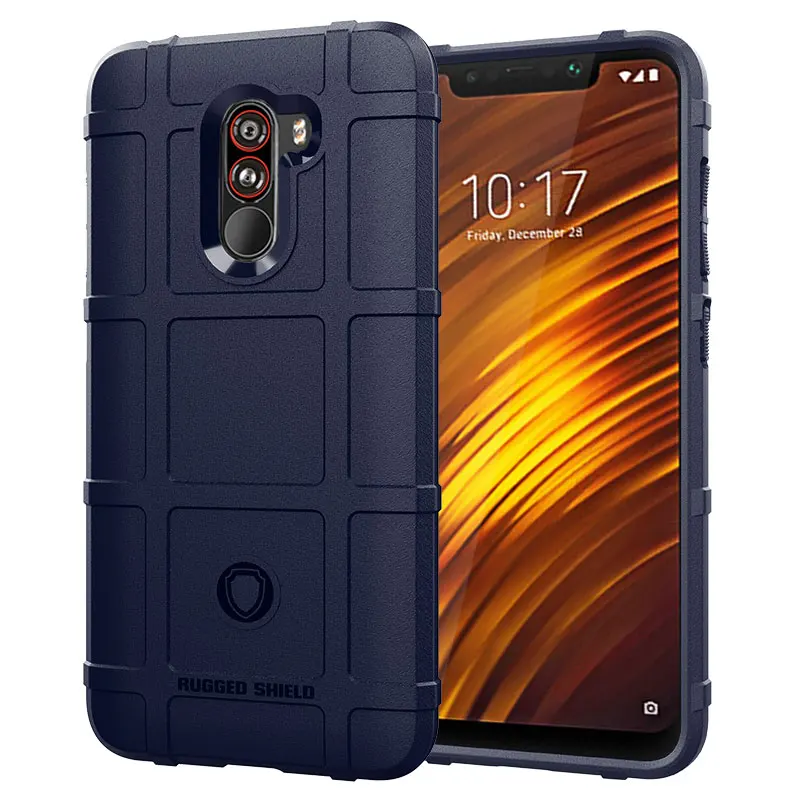 For Pocophone F1 Armor Heavy Duty Shield Case Soft Back Cover for xiaomi pocophone f1 Shockproof Silicone Cases