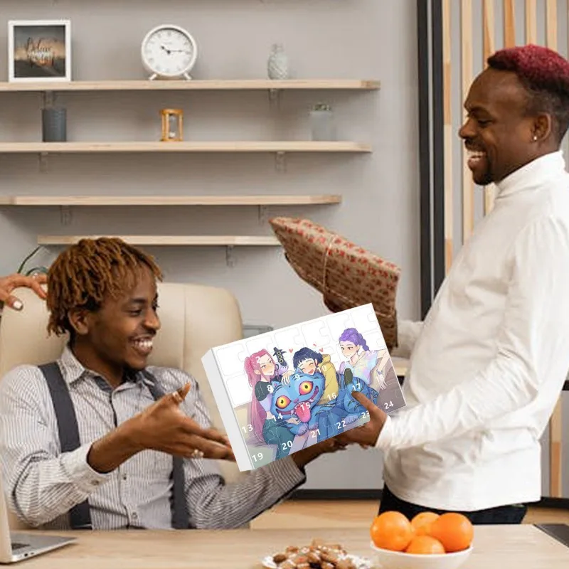 Exquisites Geschenk KPOP Hexenjagd Weihnachten Countdown-Kalender Blind Box Rucksack Auto Schlüsselanhänger Acryl Anhänger Dämonenjäger Party