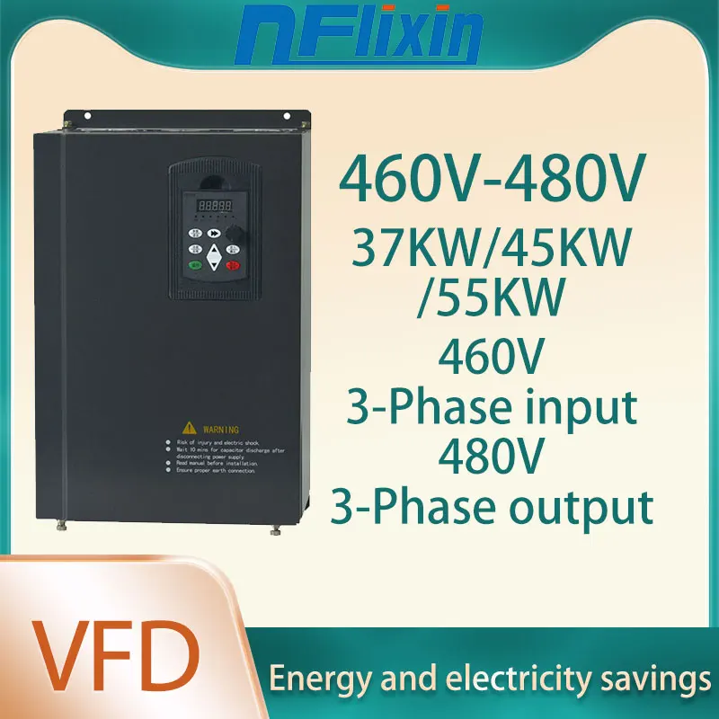 VFD 460V-480V 5.5/7.5/11/15/18.5/22/30/37/45/55KW frequency inverter input 3 phase 460V-480V output 3 phase 460V-480V