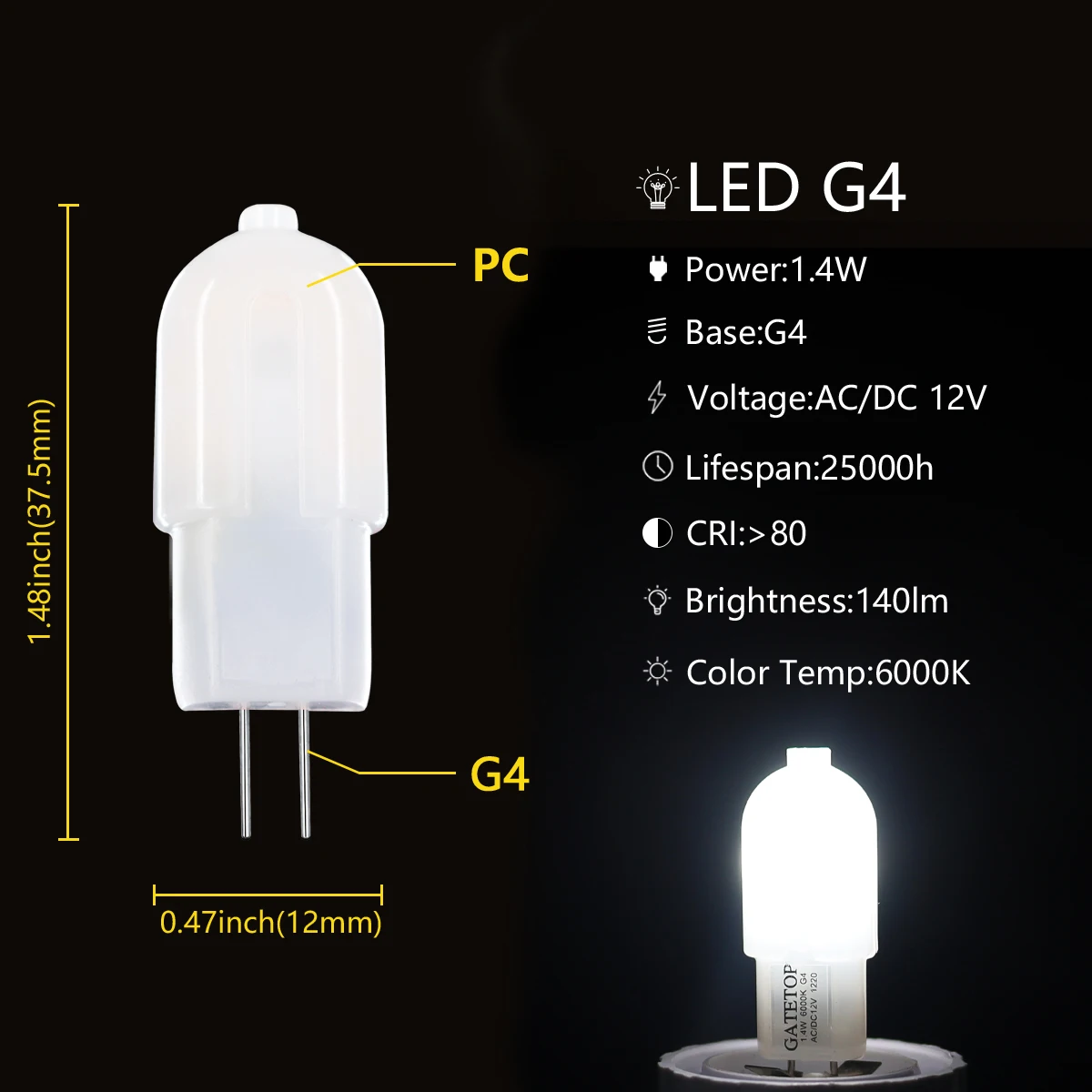 1-10 SZTUK Super jasna, ciepła, zimna biel Mini G4 Led AC/DC 12v 1.2w 1.5w Cob Light Lamp Replace 20w Halogen For Chandelier Spotlight