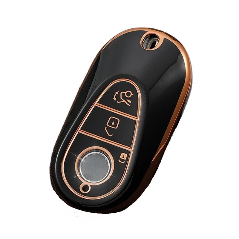 Car Key Case Cover for Mercedes Benz C S Class W206 W223 2020 EQS Maybach S EQC S580 580 S580 EQS S580 C220d S500 S400 C200 S680