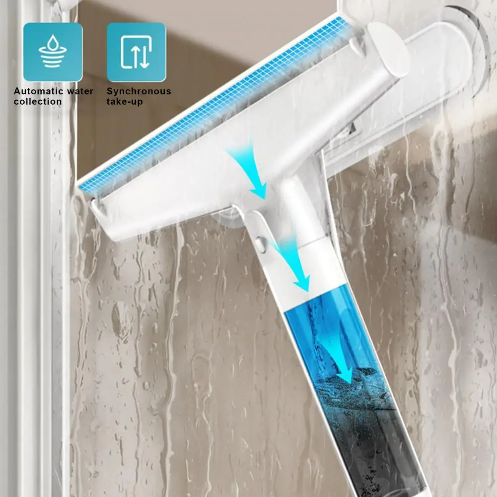 

Retractable Window Cleaner Window Cleaner Water Spray Window Squeegee with Retractable Handle Glass Door Scrubber Cleaner