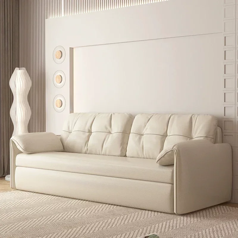 Folding White Sofa Bed Integrated Dual-purpose Multifunctional Floor Drawing Living Room Sofa Sala De Estar Home Furniture