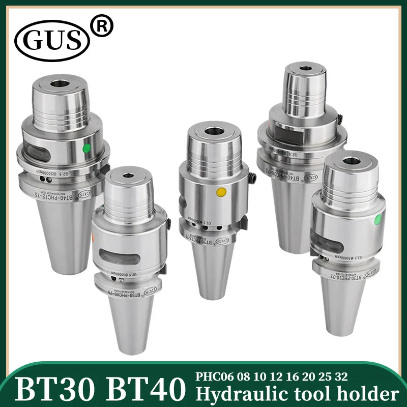 

GUS High accuracy 0.003mm Hydraulic toolholder BT30 BT40 PHC06 PHC08 PHC10 PHC12 PHC16 PHC20 25 32 collet Chuck BT Spindle Tools