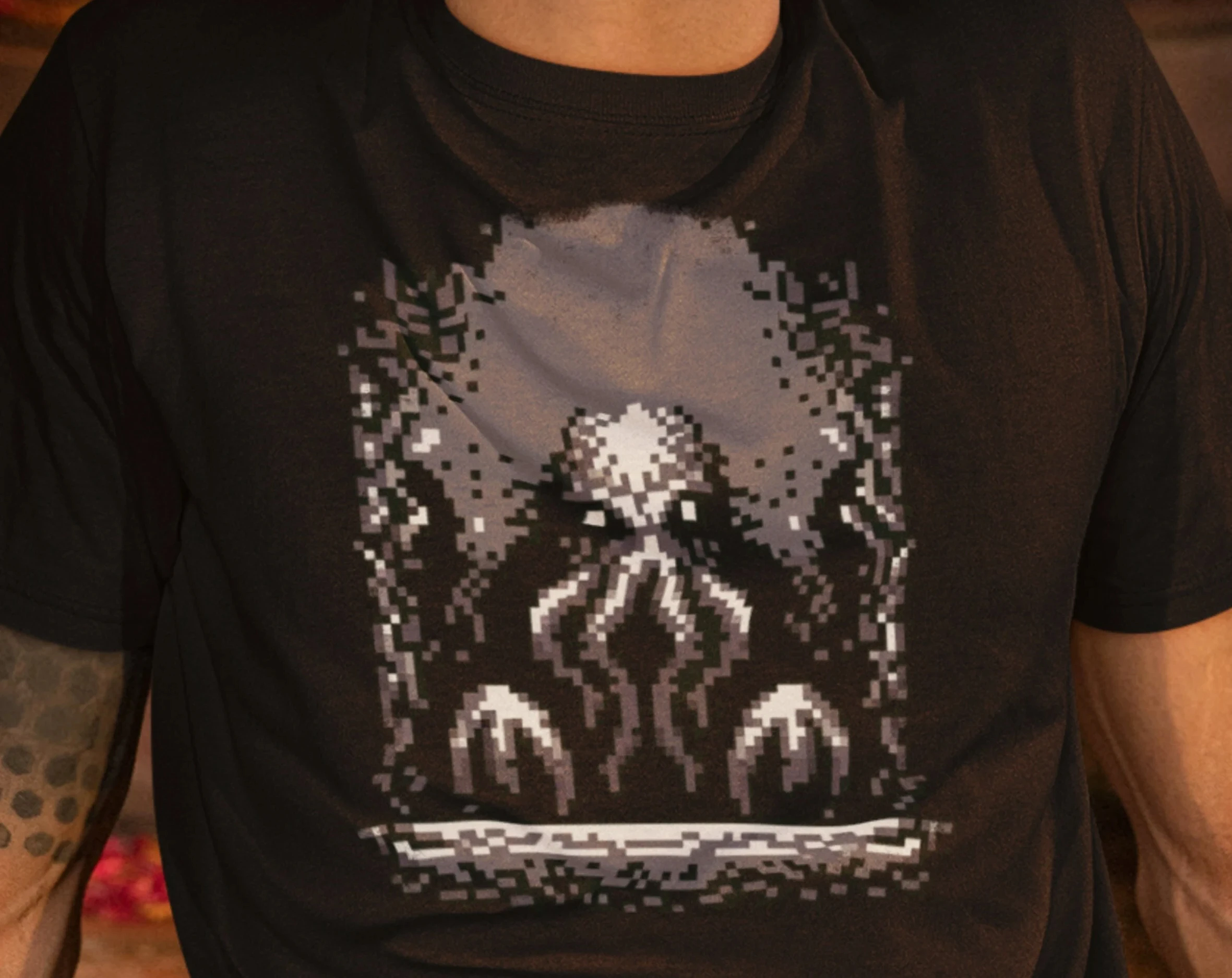 Camiseta de verano Cthulhu Lovecraftian Pixel Art, camiseta de fantasía oscura de jugador retro, ropa Geek única, regalo para él, camiseta de terror Nerdy