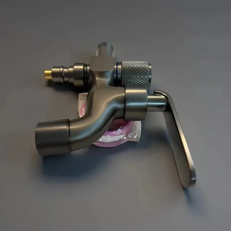 Brass main body gray washing machine quick turn on faucet