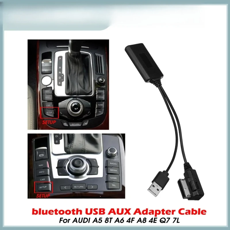 

Для Audi A4 A5 A6 A8 Q7 с AMI и MMi 2G беспроводным Bluetooth-музыкальным интерфейсом AUX аудиокабель-адаптер автоматический разъем Bluetooth