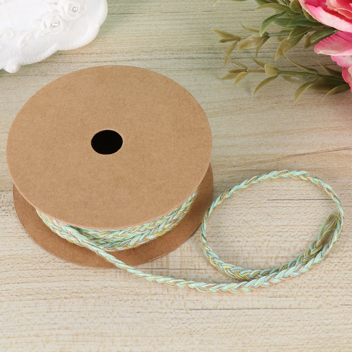 

Rope Headdress Twine for Crafts Hair Cotton Woven Material Green Yarn Macrame Cord