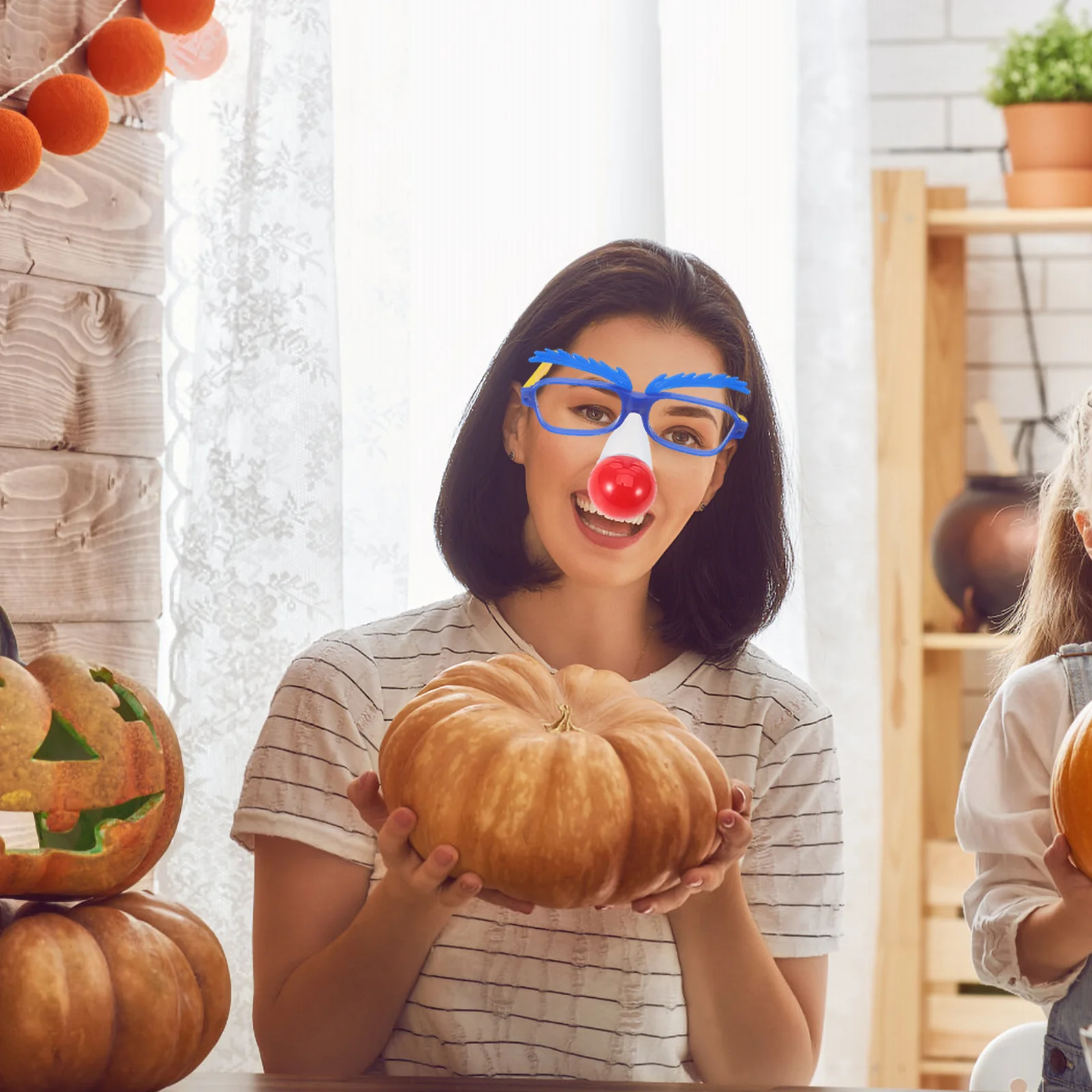 

Glasses Clown Party Costume Fancy Dress Adult Funny Adults Eye Cosplay Accessories