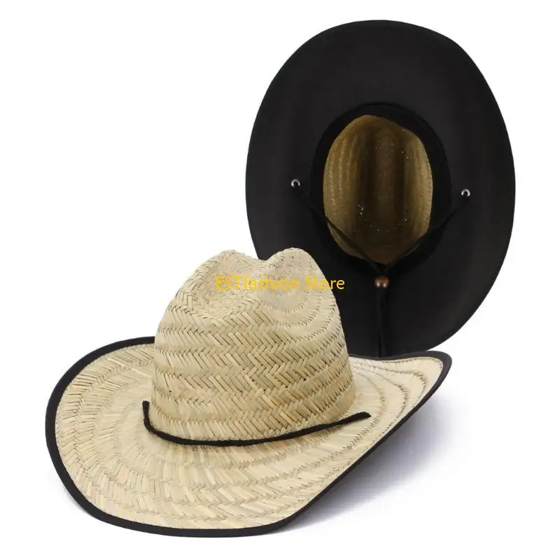 Y5GC Lightweight Woven Panama Hat Skin Friendly Fabric Multiple Occasion Styling