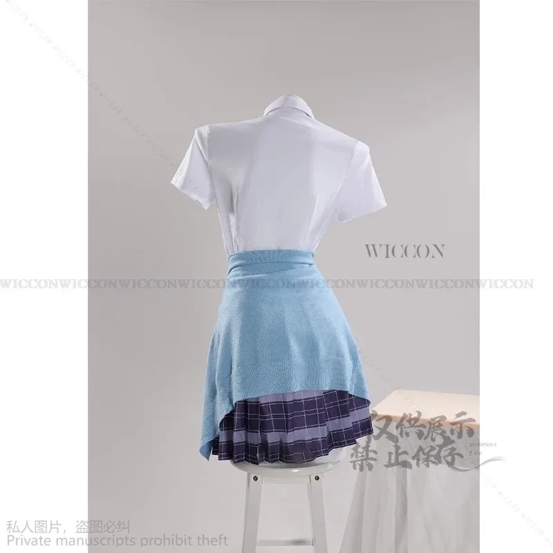 qq023Anime Our Dating Story Experienced You And The Inexperienced Me Runa Shirakawa Cosplay Costume JK School Uniform Cos Wi