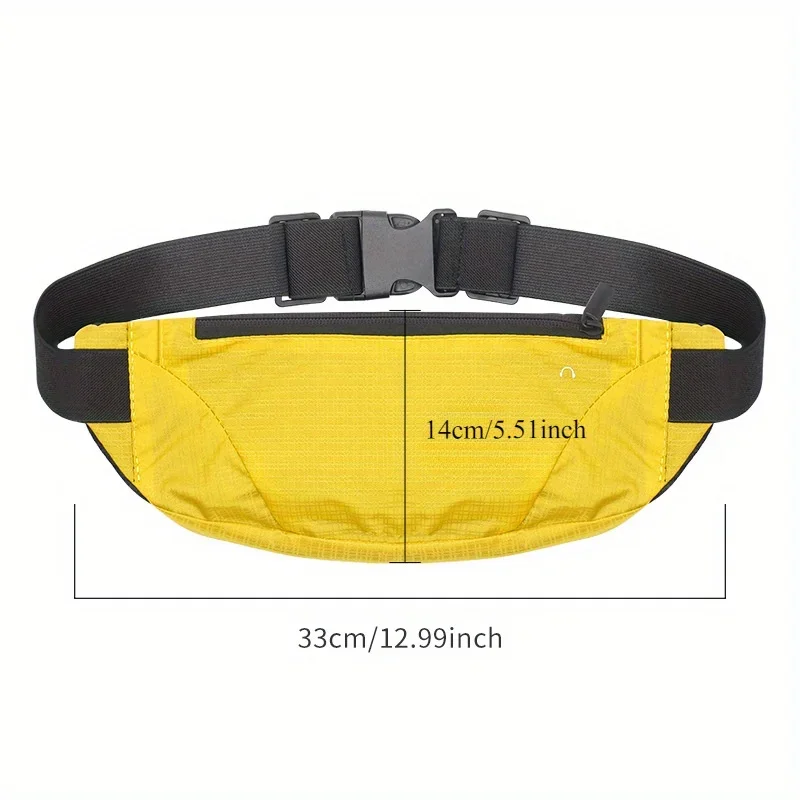 Ultra-Lightweight Nylon Running Waist Pack Waterproof Adjustable Fitness Bag for Men Women Jogging Cycling Outdoor Activities