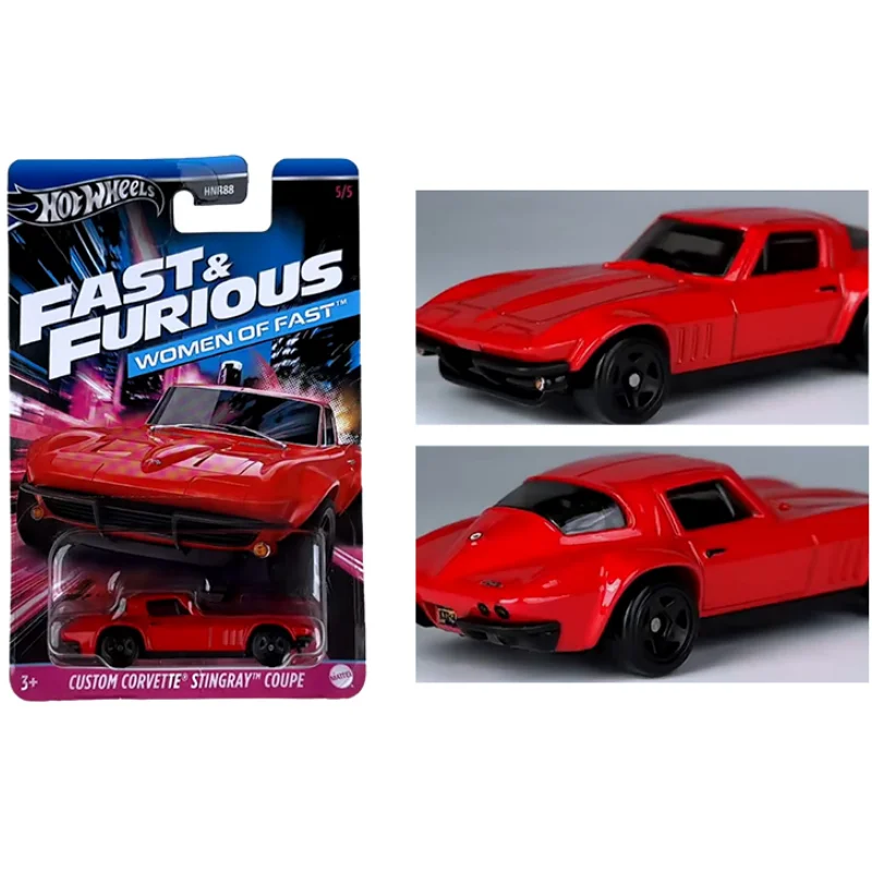 Hot Wheels HNR88 Fast Furious Series Custom Corvette Stingray Coupe 67 EL CAMINO 70 Chevrolet Buick Toy Car Diecast Model 1/64