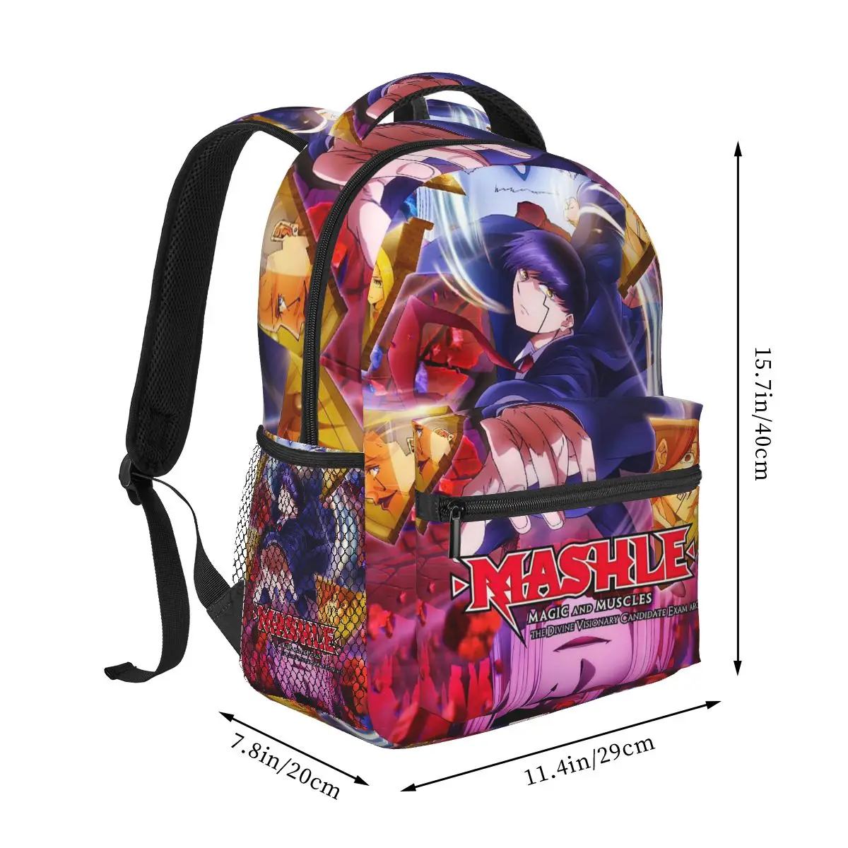 MASHLE Magic And Muscles Comic Student Backpack School Bag Hiking Travel Daypack for Boys Girls Fashion Bookbag Shoulder Bags