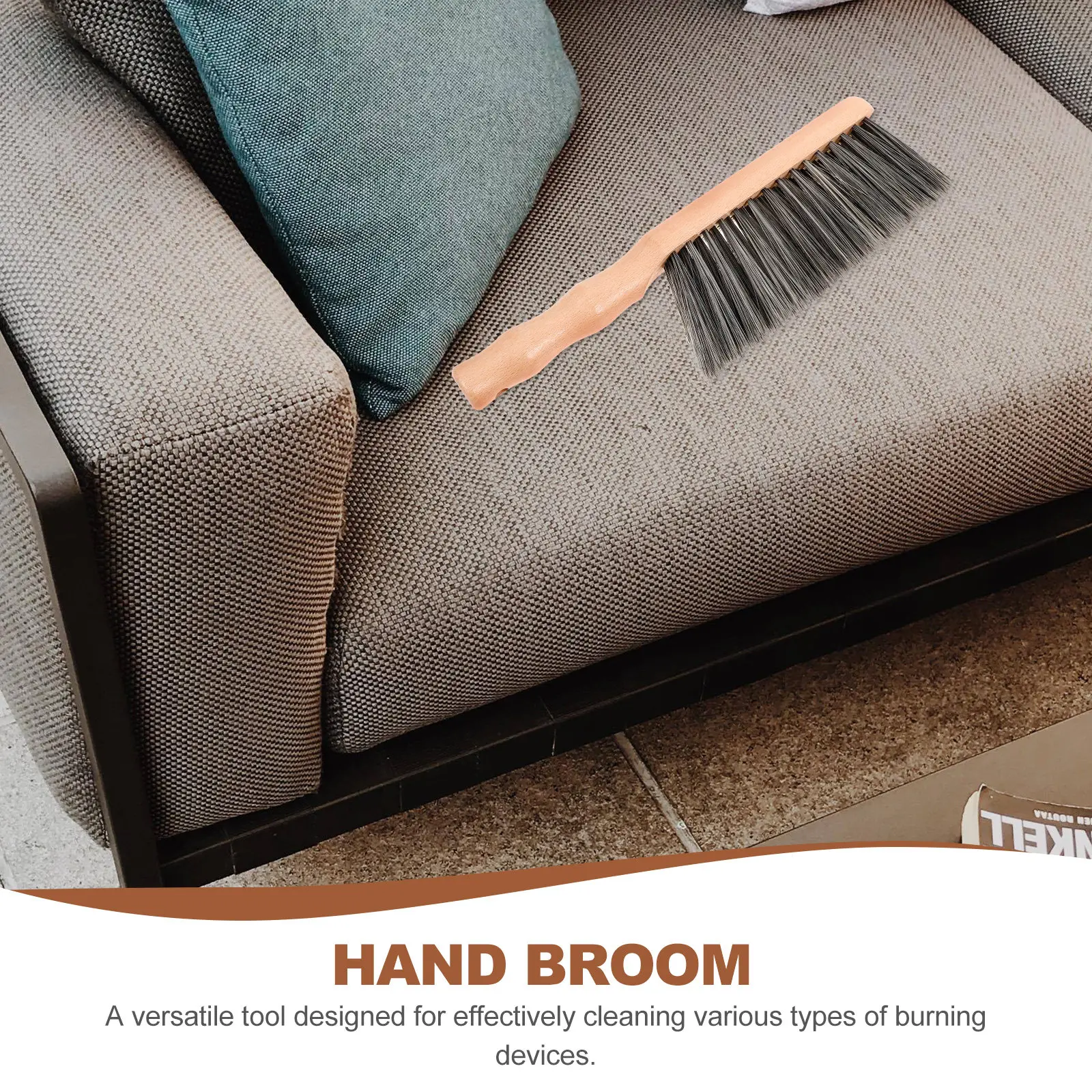 

Щетка для чистки камина, для дров и пепла, с мягкой плотной щетиной, нескользящая ручка, ручная щетка для очистки камина, инструмент для очистки очага