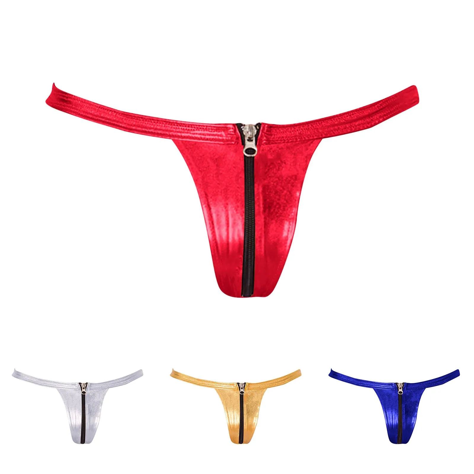

Cock Ring Underwear Mens Solid Color Thong Low Rise Underwear Underwear Zipper Underwear Beef Gift Set