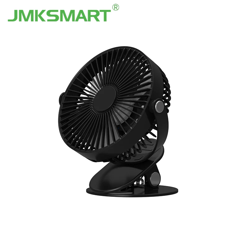 JMK Smart Factory Wholesale Portable 2000mAh USB LED Night Light Rechargeable Wireless Mini Clip Fan