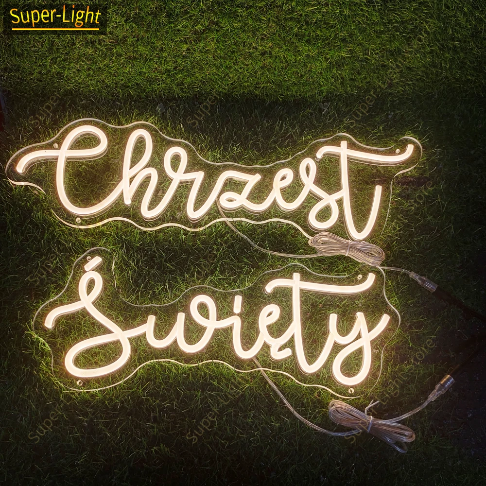 Imagem -02 - Custom Led Batismo Neon Sign Melhor Juntos Luz Sinal para Aniversário Decoração de Festa de Casamento Neon Razem Lepiej