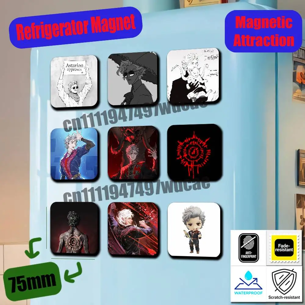 For B-Baldurs G-Gate 3 Astarion Refrigerator Magnets Metal Cabinet Custom Fridge Freezer Magnetic Cards Cover