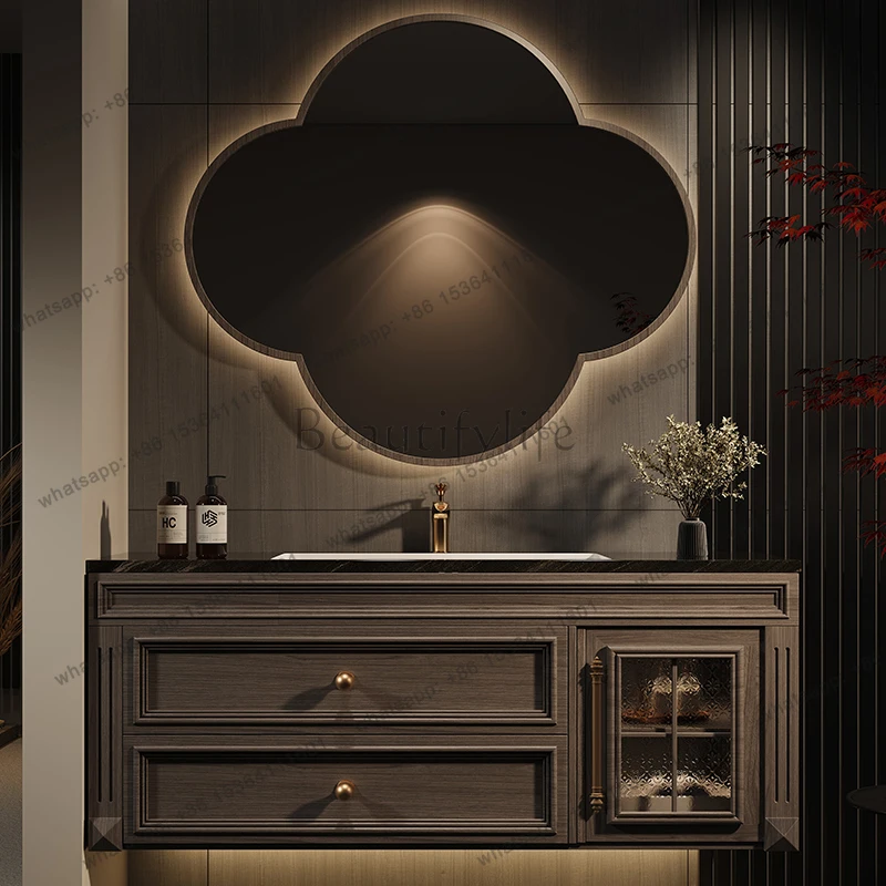 Washbasin Toilet Bathroom Cabinets Vintage Vanity Mirror Storage Bathroom Cabinets
