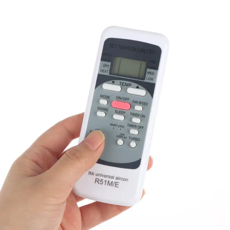 【1/2Pcs Universal Controller Air Conditioner Remote Control Replacement Built-in Clock Timer Functions R51M/E For Midea】