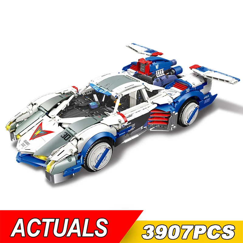 

NEW 3907Pcs Technical Remote Control GSX Super Racing Car Building Blocks MOC Formula Cartoon Car Bricks Toys For Kids Gifts