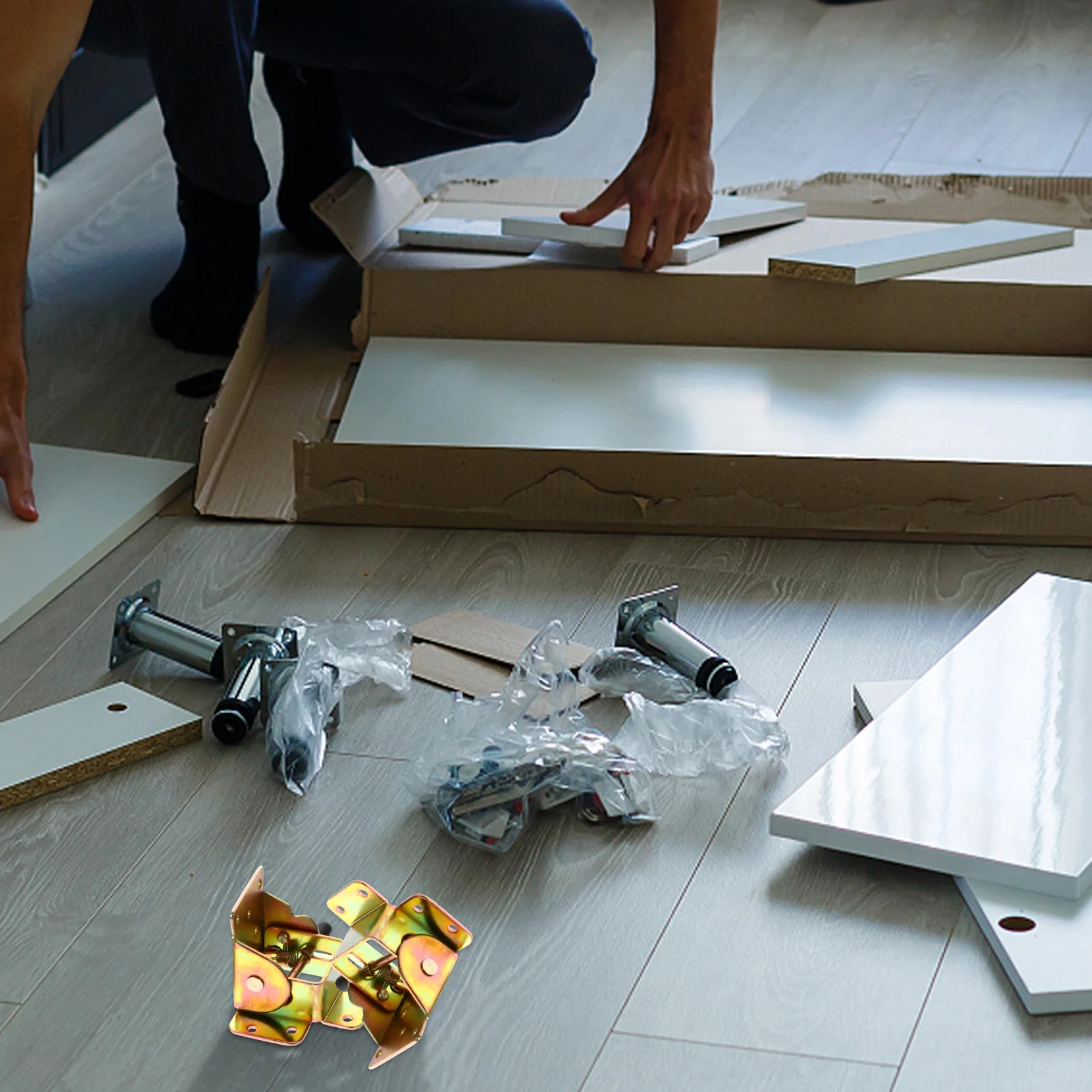 

4Pcs Folding Brake Self-Locking Hinges Durable Iron Support for Table Leg Chair Coffee Furniture DIY Tools Support Hinges