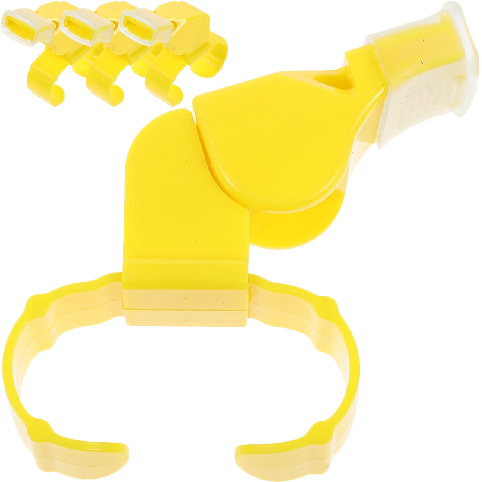 4Pcs Loud ABS Whistles Durable Ring Design Lightweight Portable Outdoor Sports Emergency Referee Coaches Survival Whistle