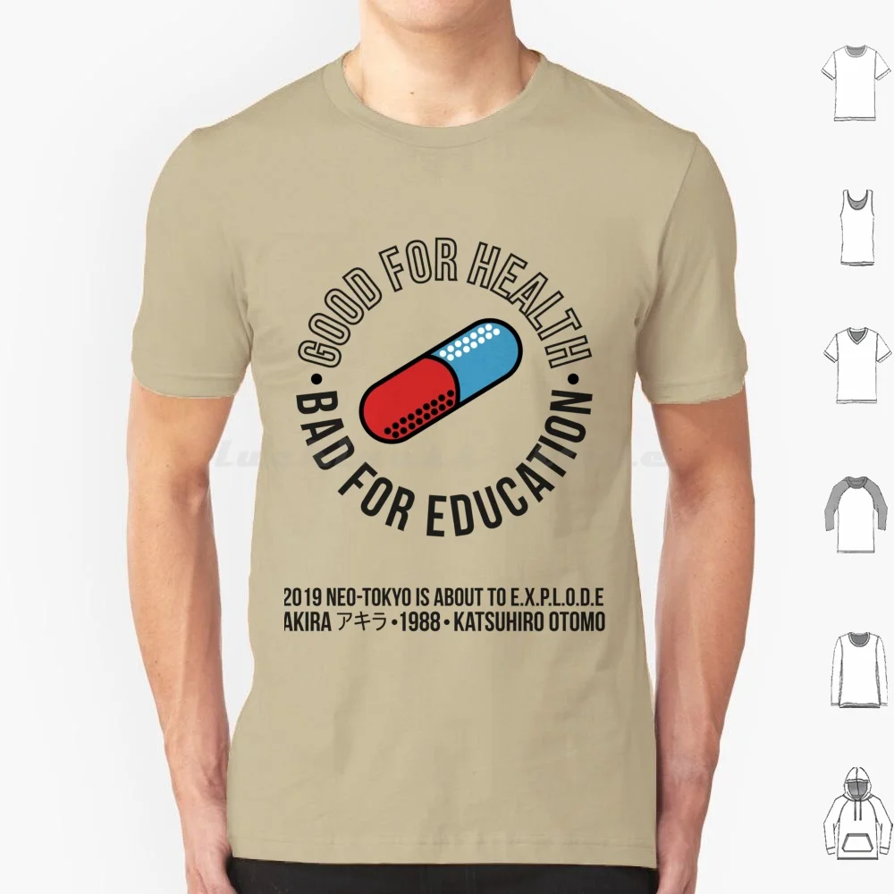 Akira-bom para a saúde ruim para t camisa de algodão das mulheres dos homens diy impressão akira bom para a saúde ruim para neo tóquio japão txipitxao