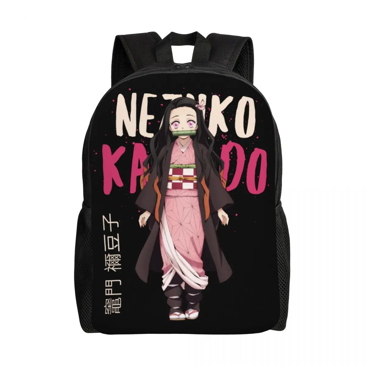 

Nezuko Kamado Demon Slayer Travel Backpack Men Women School Computer Bookbag Kimetsu no Yaiba College Student Daypack Bags