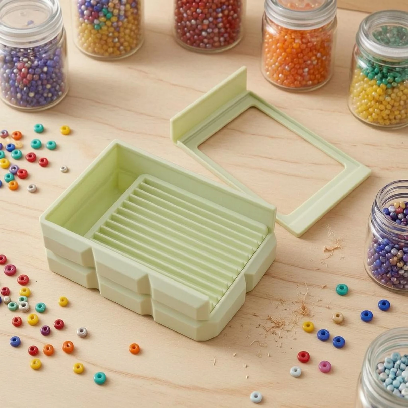 Plastic Storage Box Removable Cover Rectangular Storage Box Layered Design Compact