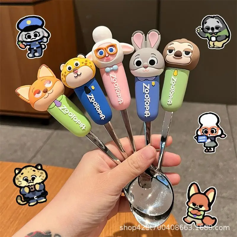 

Crazy Zoo Judy 304 Stainless Steel Spoon Nick Cute Anti Scald Children'S Portable Tableware Set Wholesale In Stock