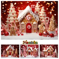 Christmas House Background For Photography Party Baby Shower Girl Cake Birthday Backdrop Shooting Props Decoration Photo Studio