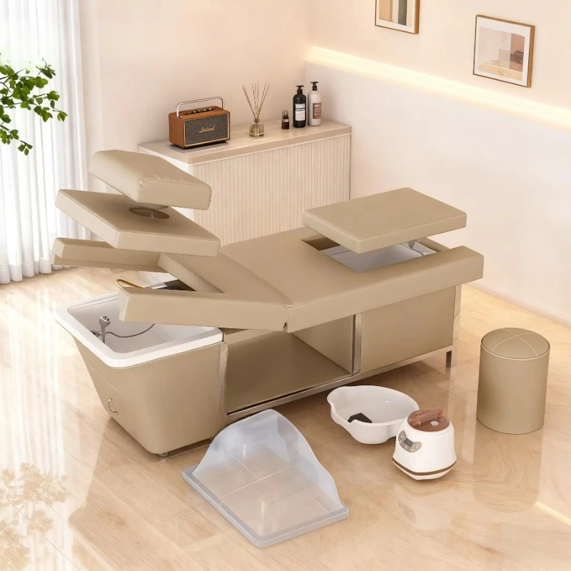 Shampoo bed, professional beauty salon, pedicure bowl, laundry chair