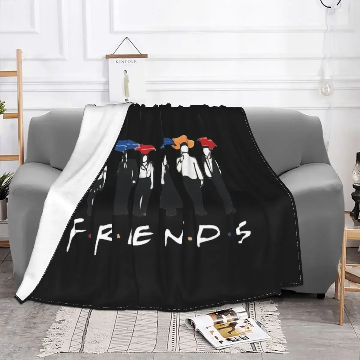 Friends TV Show American Blanket Fleece Summer Air Conditioning Central Perk Portable Warm Throw Blanket for Sofa Car Bedspread