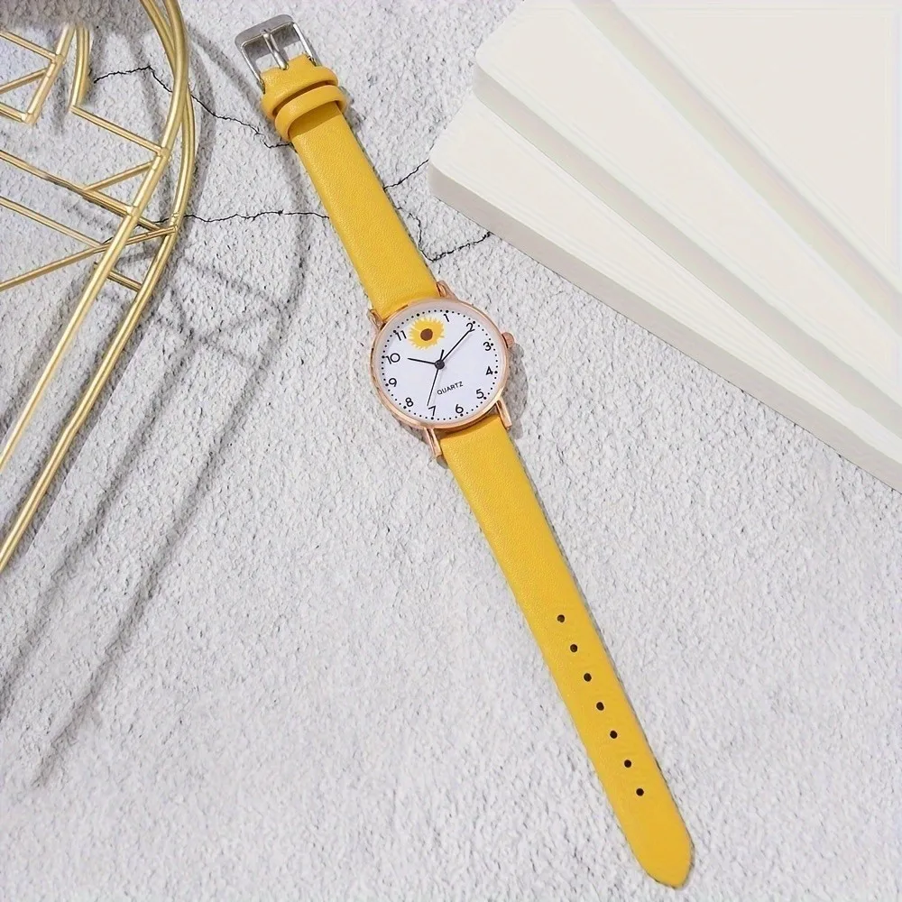 Kegllect 1948 Watch + bracelete】flower Children Watch Cute Kids orologi al quarzo bracciale crisantemo