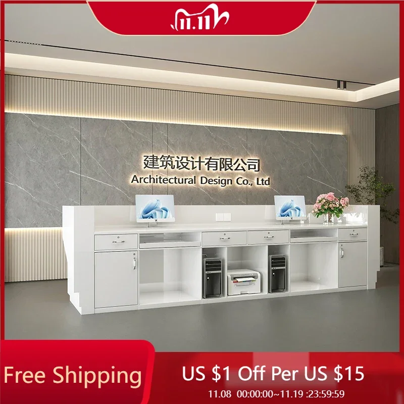 

Decor Boutique Front Desk Reception Counter Hotels Classic Business Reception Desks Beauty Salon Mostrador Recepcion Furniture