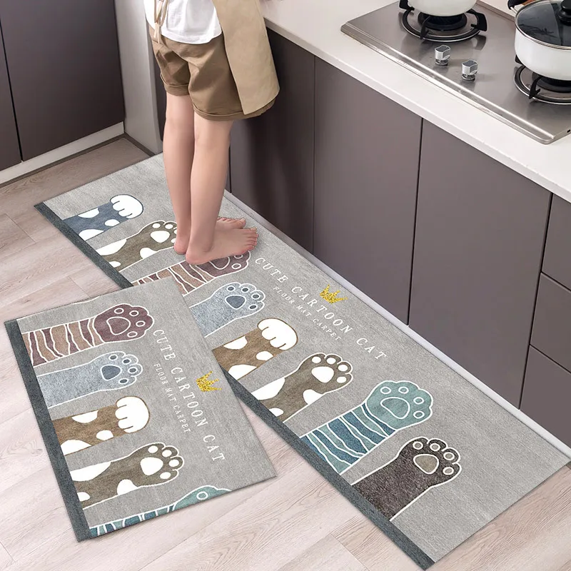 VIKAMA Cartoon Minimalist Carpet For Bathroom Entrance, Kitchen Hallway Entrance Mat Easy To Clean, Suitable For Home Decoration
