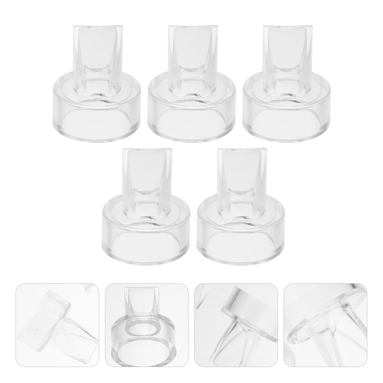 

5 Pcs Valve Breast Pump Parts Accessories Replace Anti Backflow Valves Manual Suction Cups Silicone Massager