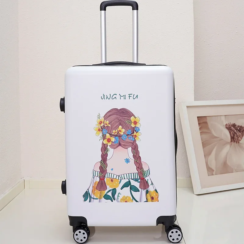 ABS+PC 20\'\'22/24/26 inch Rolling luggage trolley luggage bag travel carry ons cabin suictase women trolley box luggage on wheels