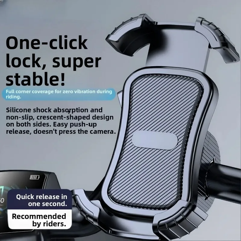 Riding Phone Holder for Bike Mount Shockproof Navigation Mobile Phone Stand Motorcycle Mount,360° Rotation Mobile Support