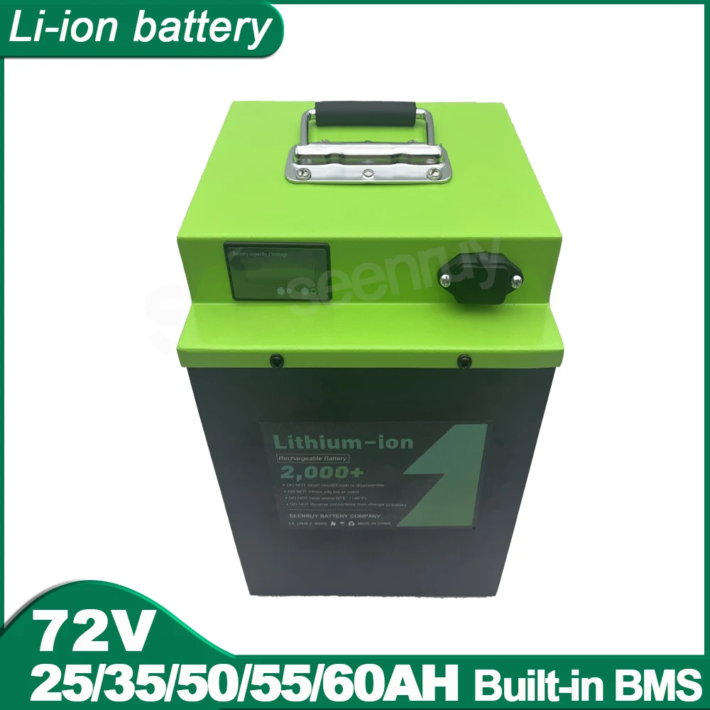 72V 25AH 35AH 50AH 55AH 60AH Li-ion With 84V Charger Lithium Polymer Battery Perfect For UVAs AGVs Motorcycle Electric Scooter