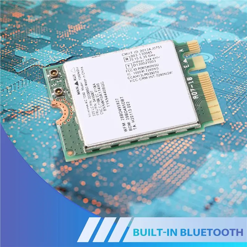 ABRI-For Lenovo T440 X240 Y40 Y70 Y50 7260AC Wireless Network Card 4.0 Bluetooth 04X6007