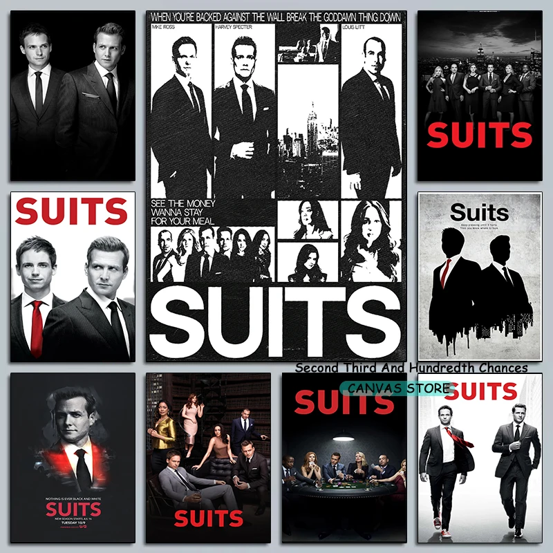 Suits Tv Series Wall Art Tv Show Classic Drama Series Covers Fans Art Poster Canvas Painting Wall Picture Home Living Room Decor