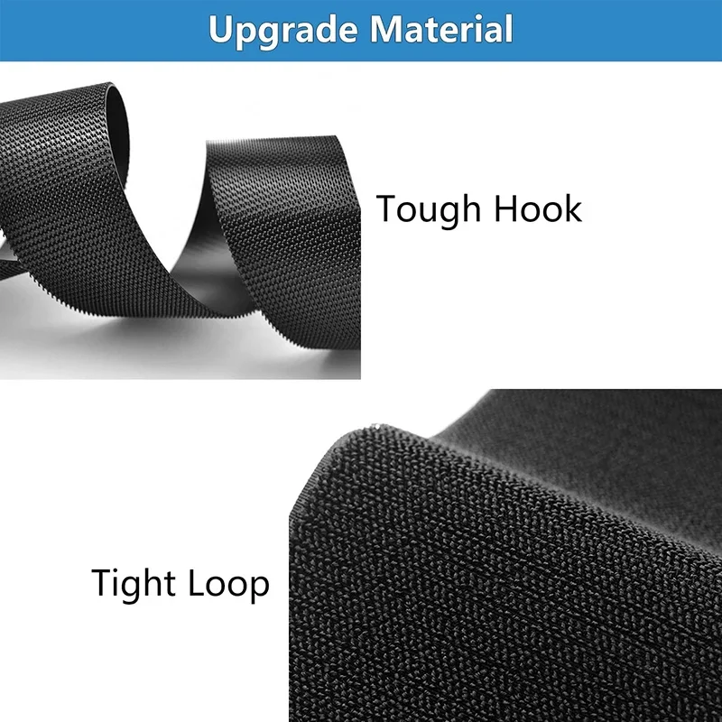 1M Sew on Hook and Loop Tape Upgrade Non-Adhesive Fastener Nylon Tape Safe Hook Loop Strips For Clothes Window Curtain DIY Craft